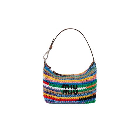 miu miu rainbow bag|Multicolored Crochet Pouch .